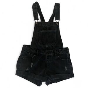 Black Denim Overalls